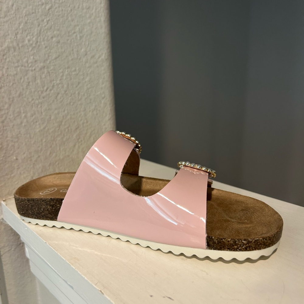 Cat&Jack Girls' Drew Slip-On Footbed Sandals Pink Size 13 - Picture 5 of 10